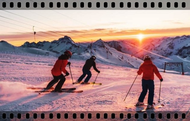 ski à la station des Deux Alpes