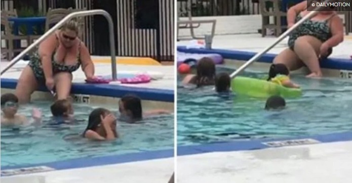 Une femme se rase les jambes dans la piscine publique d’un hôtel (Vidéo)