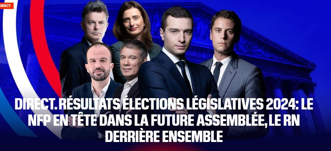 Le NFP en tête dans la future Assemblée, le RN derrière Ensemble